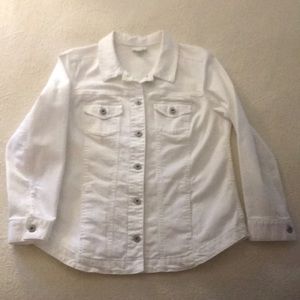 J Jill White Denim Jacket